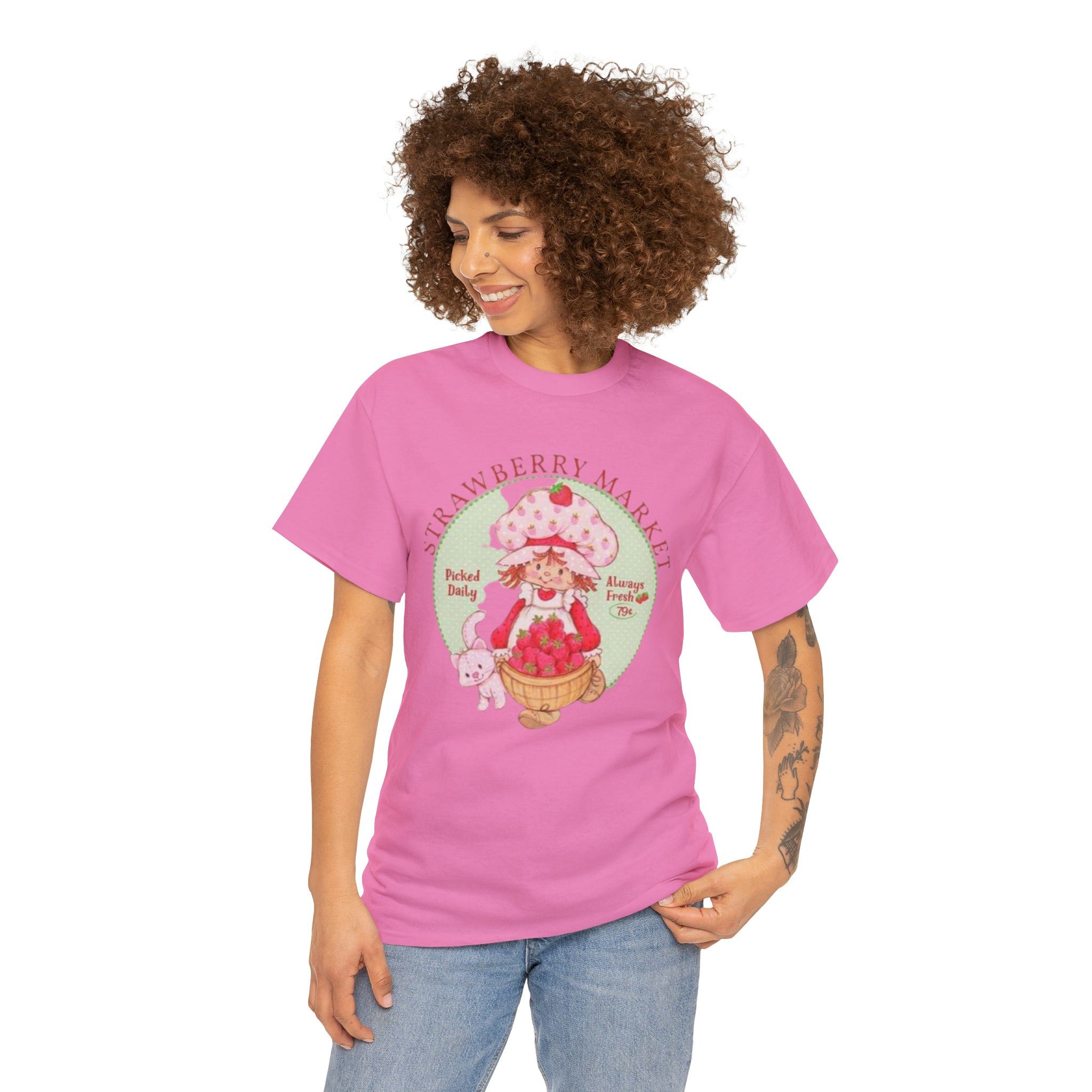 Strawberry Shortcake-  Unisex Heavy Cotton T-Shirt - Creations by Chris and Carlos